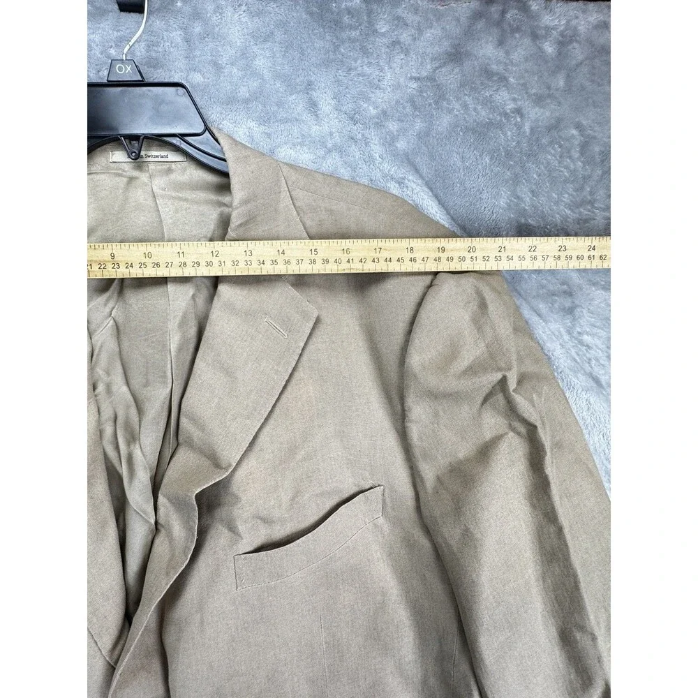 Ermenegildo Zegna Mens 62R Linen Sport Coat Tan Su Misura 1143R0